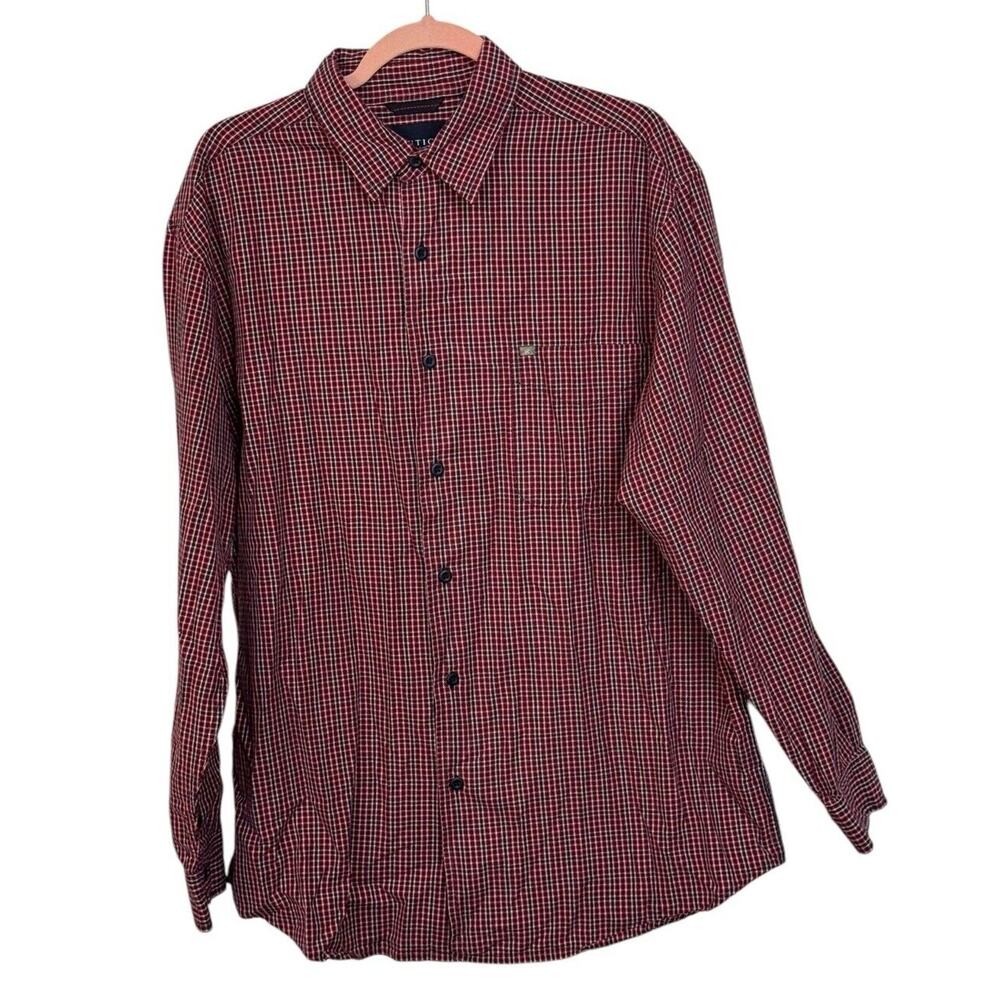 Nautica Jeans Company Shirt Men's Size XL‎ Long Sleeve Plaid Button Up Career